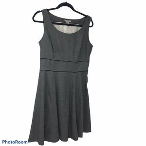 H&M Gray Fit Flare career Dress Womens Size 10